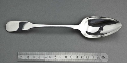 Chinese Export Silver Tablespoon - Indian Colonial Retailers Mark, Linchong